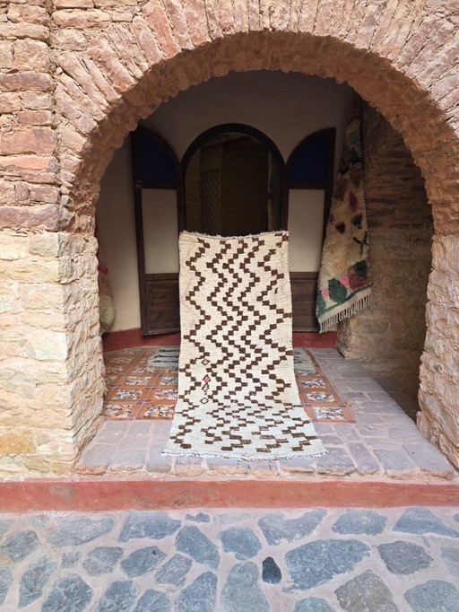 Tappeto Beni Ourain vintage 194 x 84 cm