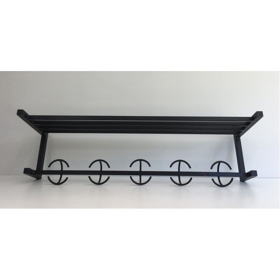 Image 1 of Vintage Blackened Metal Coat Rack, 1950