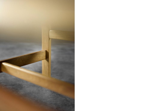 Image 1 of Vintage Mid-Century Scandinavian Modern Low Brown Oak Coffee Table by Karl-Erik Ekselius for JOC Vetlanda, 1960s