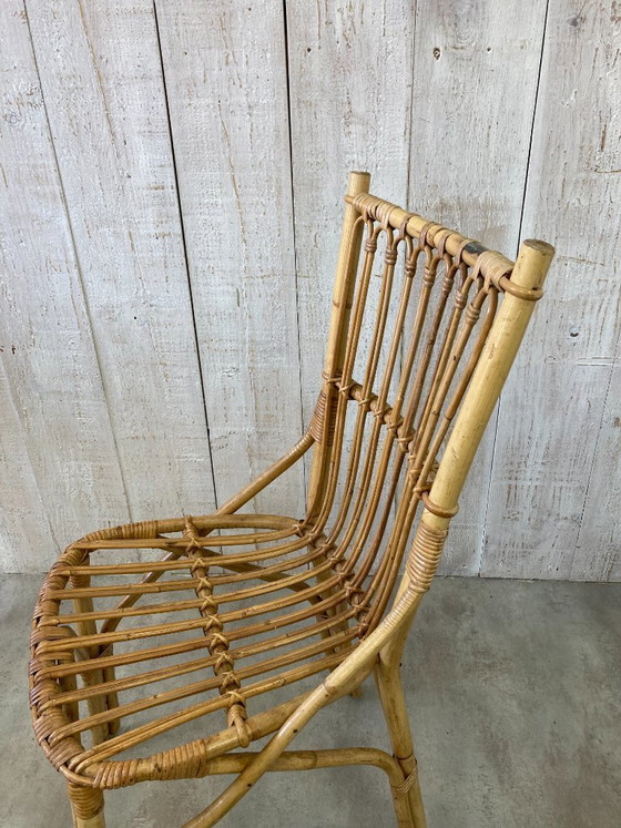 Image 1 of 4 rattan chairs from the 80s