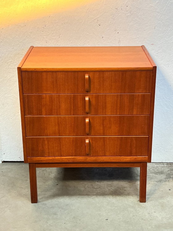 Commode vintage, Bertil Fridhagen Pour Bodafors, Suède 1960s, Bois, Marron, Scandinavian (photo 3 sur 14)