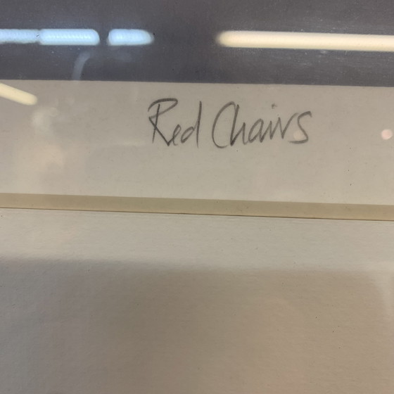 Image 1 of Lithographie "Rote Stühle" von Ole Kurtzau