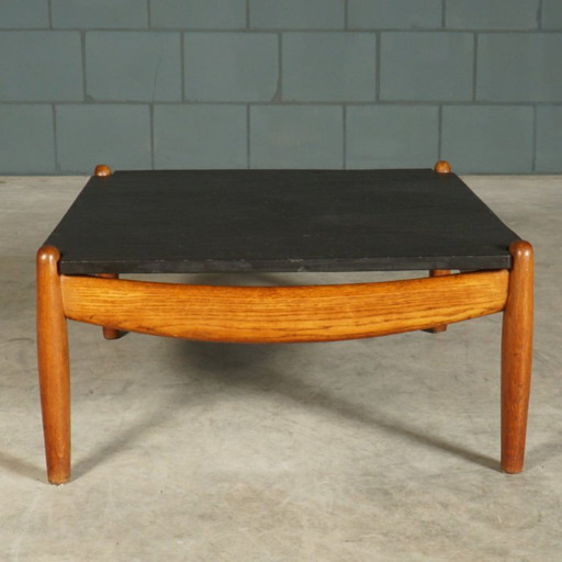 Mesa de centro vintage de roble – Carl Straub – década de 1960 – salontafels, Wood, Ceramic (photo 2 of 11)