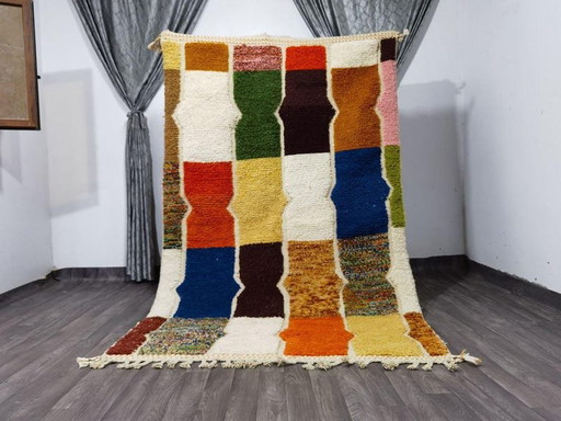 Magnificent Unique Multicolored Berber Rug 170/250 – vloerkleden en tapijten, Wool