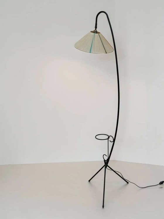 Lampada da lettura a treppiede, Francia, anni '50 – Lampade da terra, Metal, Brass, Retro (photo 3 of 9)
