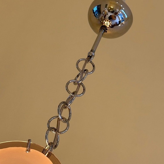 Image 1 of Pendant lamp with purple Murano glass discs, designed by Vistosi