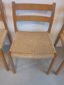 4x Niels Möller Paper Cord Chairs