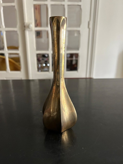 Vintage brass vase