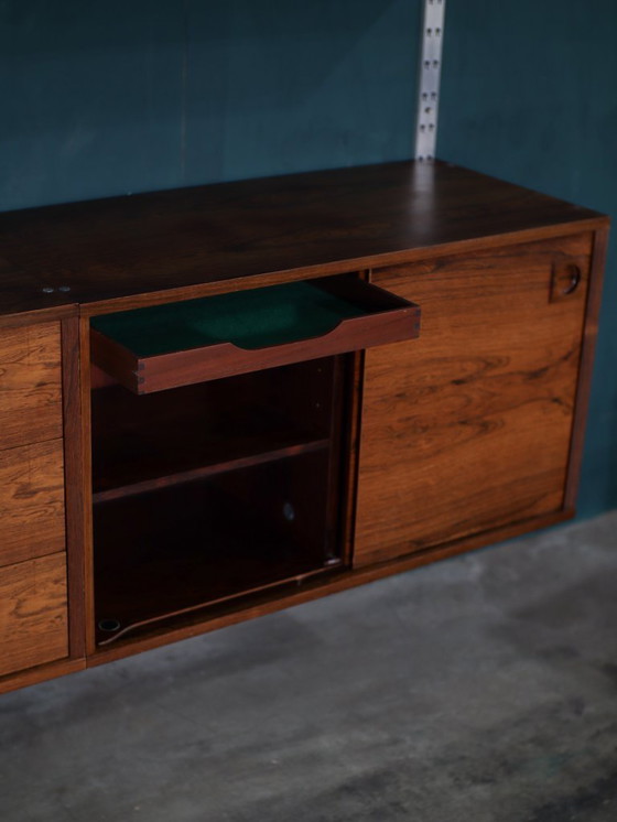 Image 1 of Albert Hansen rosewood chrome Danish wall system