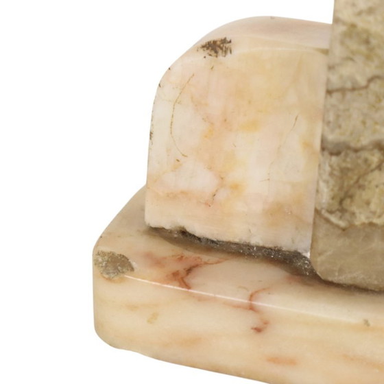 Pequeño marco de fotos Art Déco con cuadro de mármol y cristal con borde espejado. – Marcos de fotos, Marble (photo 11 of 14)