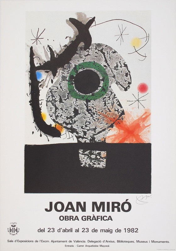 Image 1 of Joan Miró - Opera grafica, Manifesto della mostra del 1982