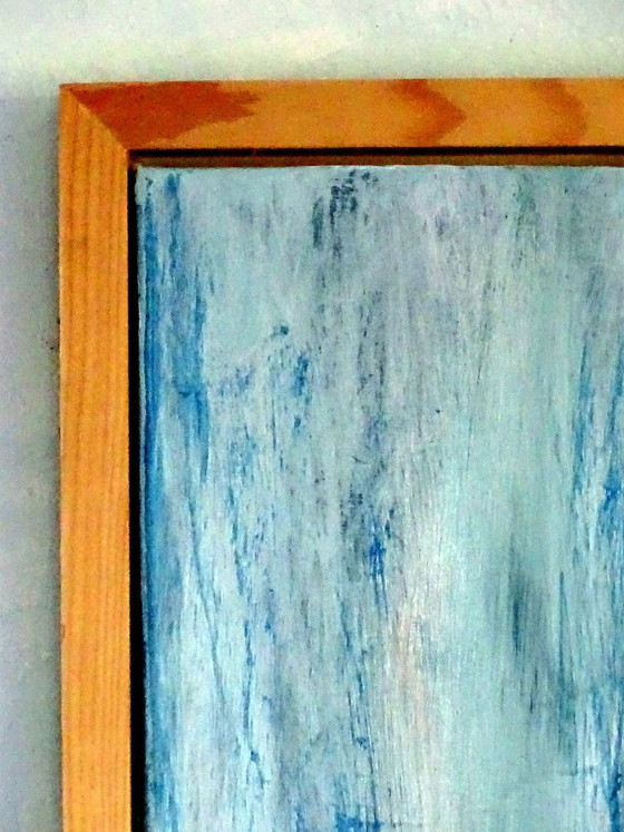 Painting of a woman with long dark hair, Paintings & Drawings, Wood, Canvas, Blue, Figuratief (photo 6 of 8)