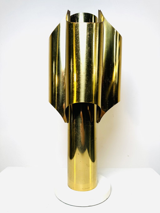 TYPE 742 BRASS COLOURED ‘ORGUE’ TABLE LAMP, POSSIBLY MAISON CHARLES, FRANCE, 1960s