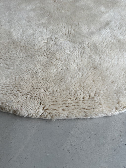 Round unique Béni ouarain rug 100% handmade 