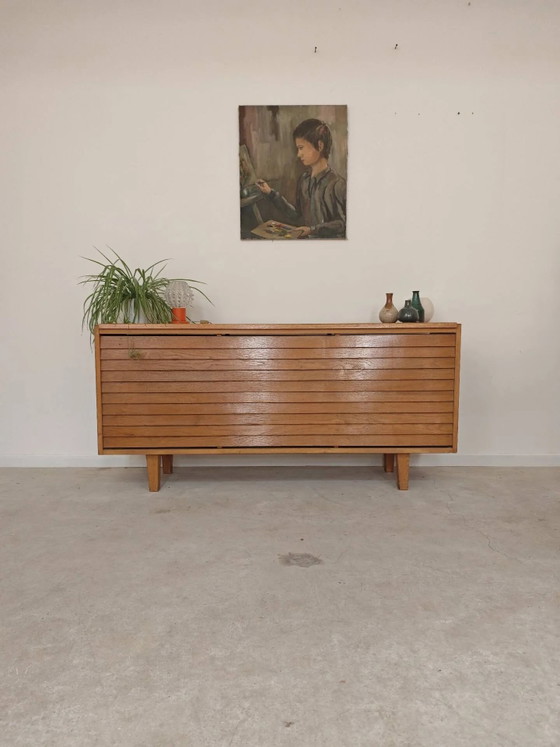 Storage chest for blankets or toys bar by Dyha Czech Republic 60, Storage cabinet, Wood, Mid Century Modern (photo 32 of 40)