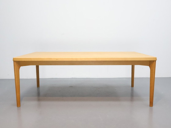 Image 1 of Table basse design danoise Henning Kjaernulf chêne blond