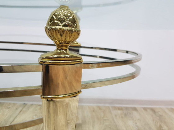 Vintage Italiaanse Salontafel van Luigi Della Maddalena, Italië, jaren 70 – Koffietafelboeken, Brass (photo 9 of 10)