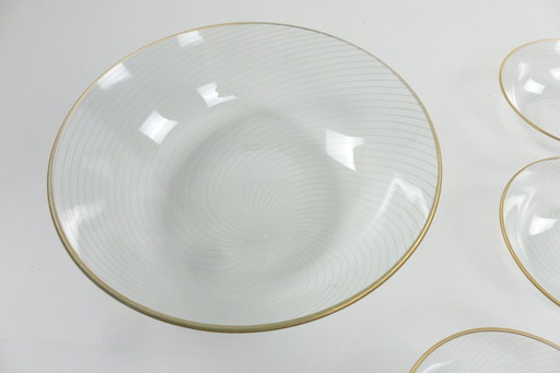 Heye Filigran Glass, Fruit salad set circa 1950-60.