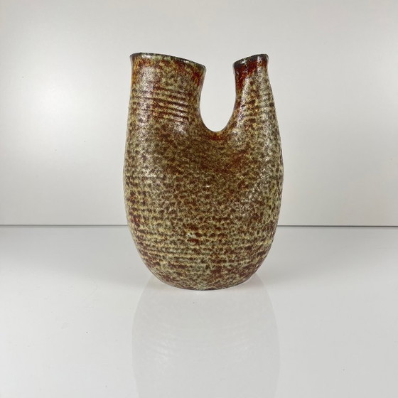 Image 1 of Vase double dans le style d'Accolay, grès moucheté , 1960-70