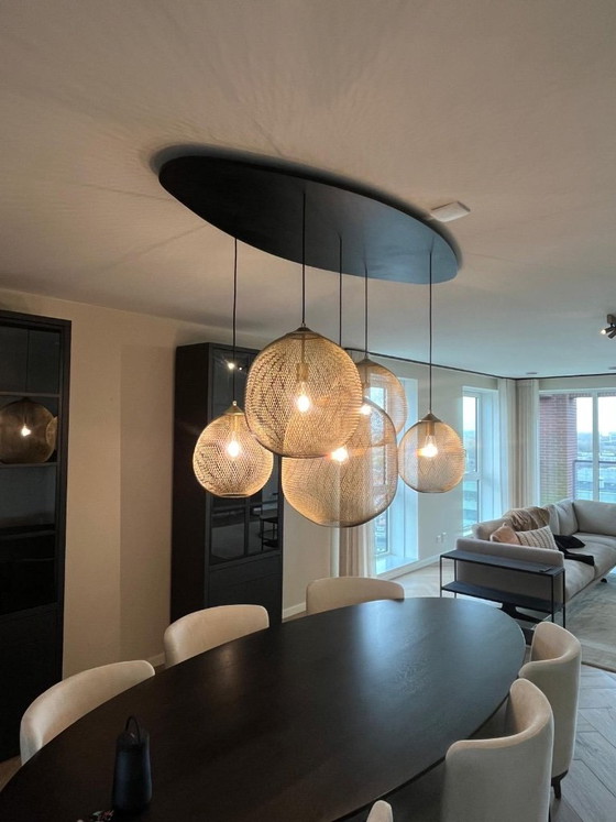 Image 1 of Lampada a sospensione marocchina a 5 lampadine, colore oro