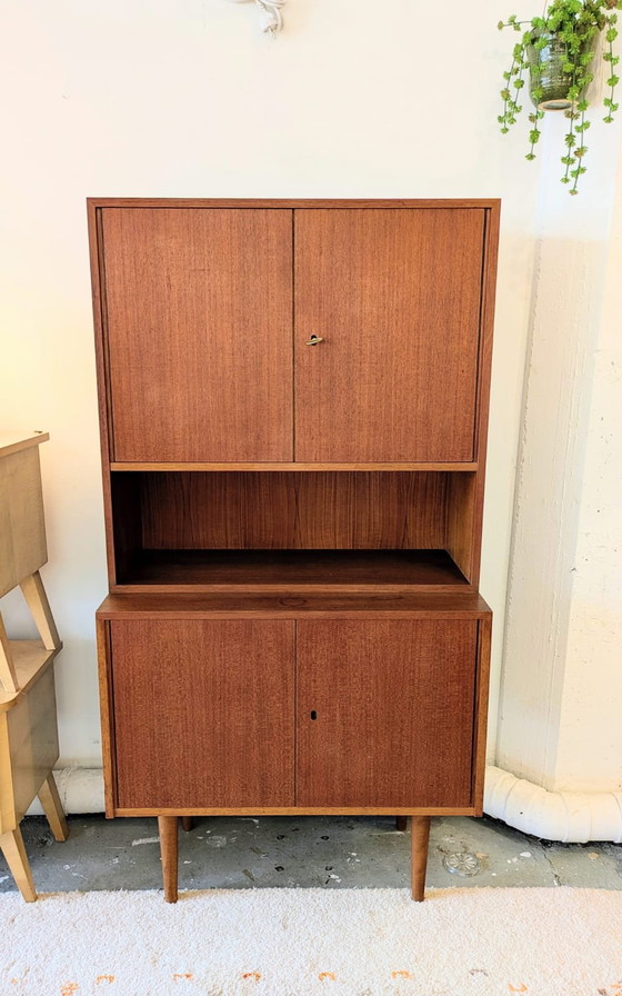 Image 1 of Vintage midcentury teakhouten highboard 