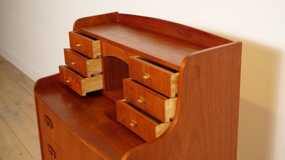 Image 1 of Vintage Secretaire | Deens | Teak | Met Spiegel