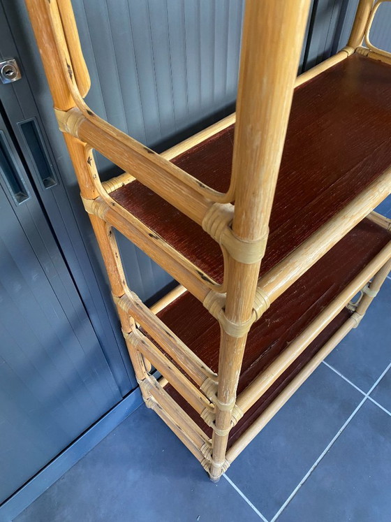 Etagère Bibliothèque En Rotin Vintage Années 70 – Rattan (photo 8 of 20)