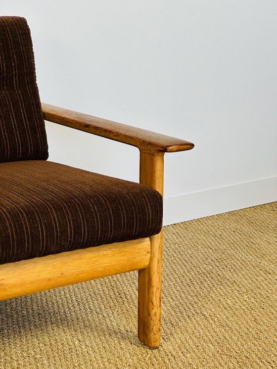 Image 1 of Ensemble de Salon modulable Vintage en Chêne et Velours Côtelé, 1960s, Set de 5