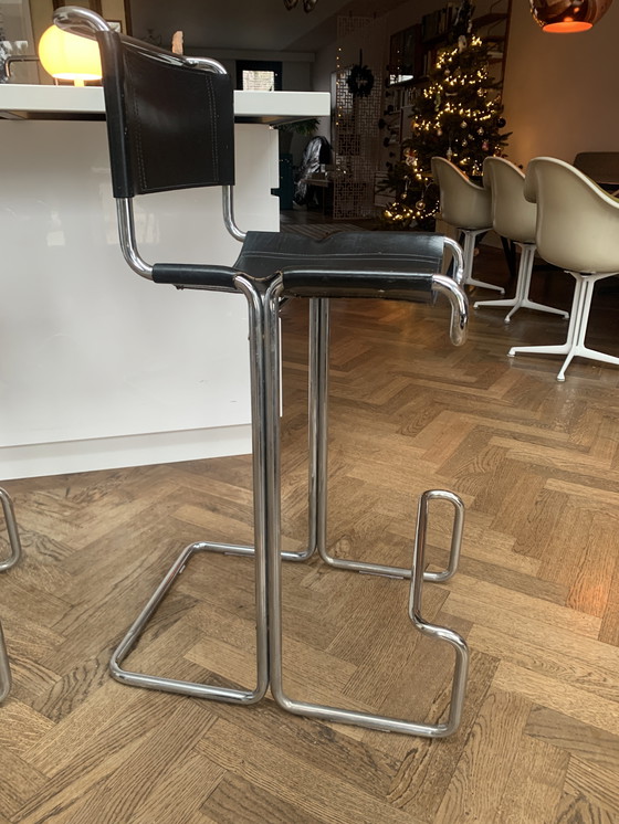 Image 1 of Deux tabourets de bar vintage de style italien, années 1960