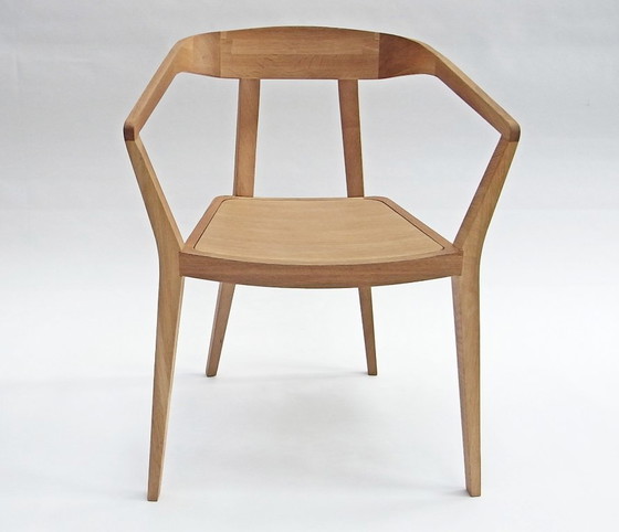 Image 1 of Giulio & Giulia, set di 2 sedie di Lambert Home, in rovere naturale, pezzi unici!!