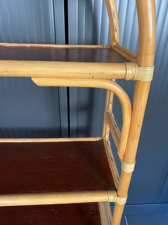 Etagère Bibliothèque En Rotin Vintage Années 70 – Rattan (photo 9 of 20)