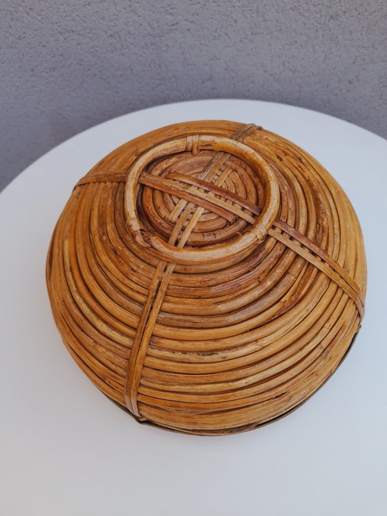 Cesto in rattan e ottone, 1970 – Oggetti decorativi, Brass (photo 4 of 12)