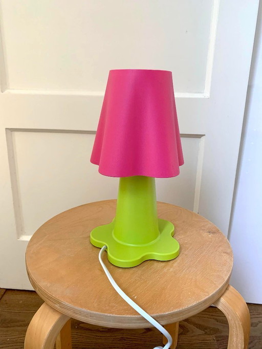 IKEA MAMMUT table lamp – pink/green – design Morten Kjærstrup & Allan Østgaard (2000s)