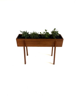 Vintage Deense teakhouten plantenbak ‘60