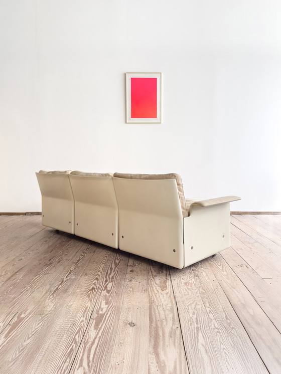 Image 1 of Mid-Century Modernes Lounge-Sofa aus Glasfaser und Wildleder von Dieter Rams für Vitsoe, Deutschland, 1960er Jahre