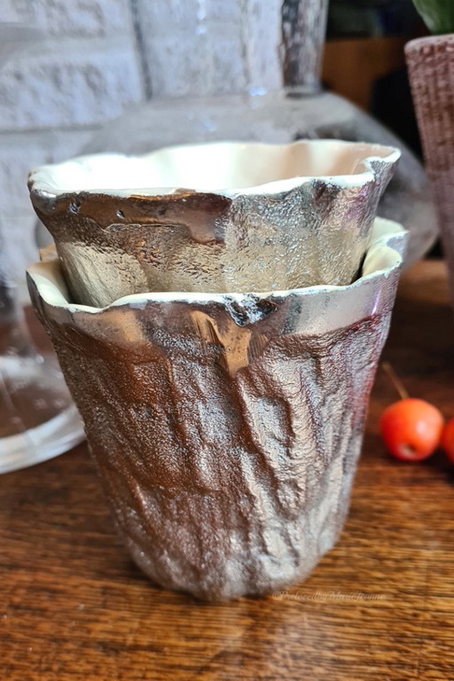 2x vasi da fiori Silver Des Pots