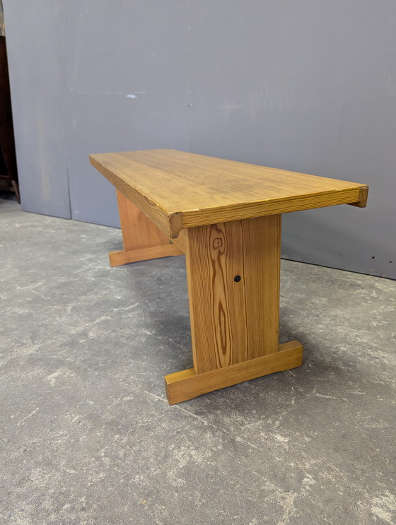 Image 1 of Vintage wooden dining table with bench Taapiovaara
