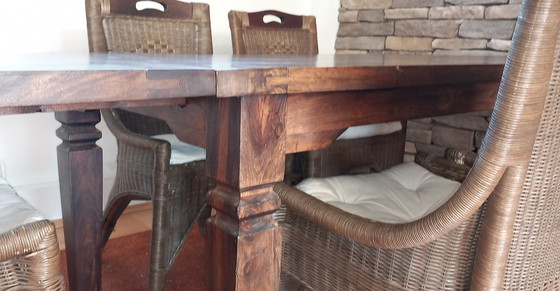 Image 1 of Rotan eethoek 7-delig