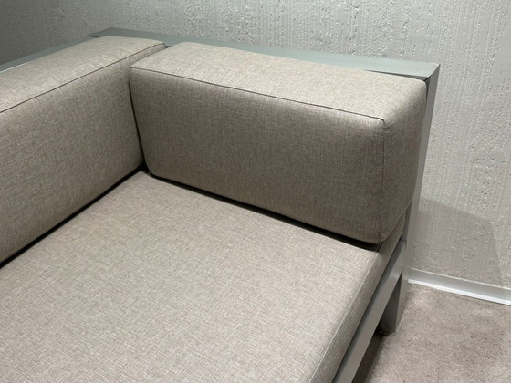 Image 1 of Conjunto Gandía Blasco: divano 280 cm + butaca – aluminio blanco – fundas nuevas