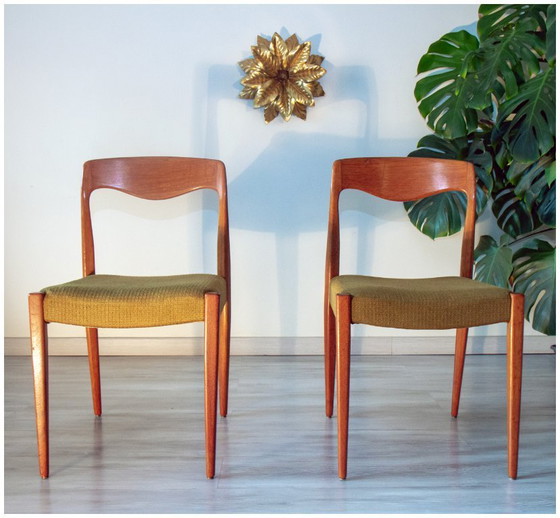 Image 1 of Par de sillas escandinavas de los años 60 al estilo de Niels Otto Moller