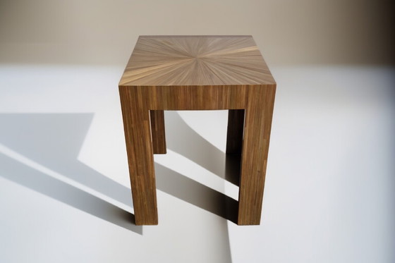 Image 1 of Tavolino da caffè in legno intarsiato Benoît Cazes 2023 - riedizione Art Déco di Jean-Michel Frank