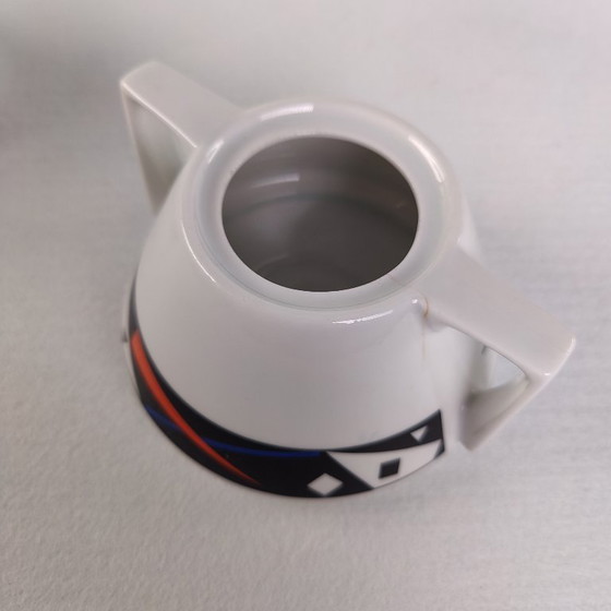 Image 1 of Tea for one | Theepot & suikerpot | J. Kronester | Bavaria | West Germany - Hoyng - Memphis Milano stijl | 80's