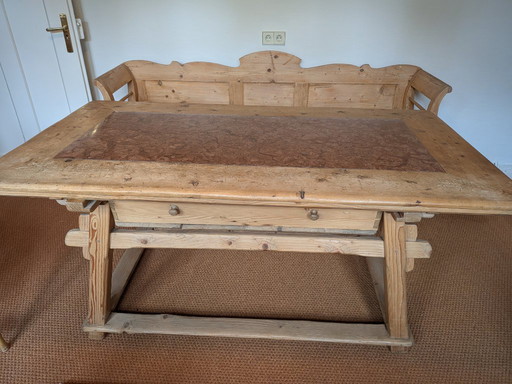 table de ferme rustique, table de taverne ancienne