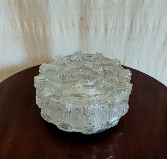 Molded glass ceiling light or wall lamp - Mid.XXth (photo 2 of 8)