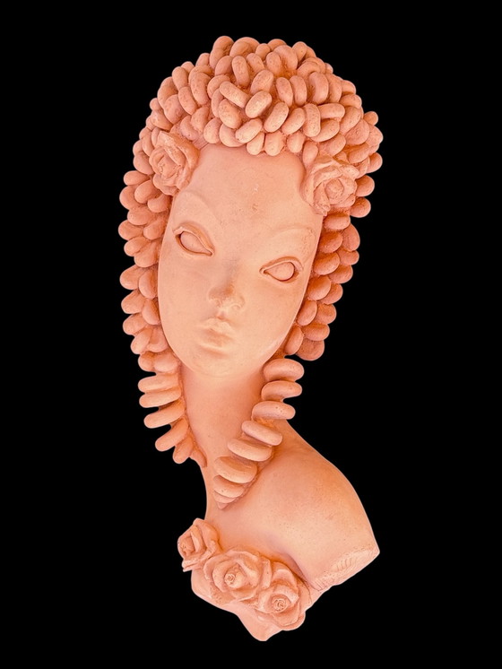 Image 1 of Large terracotta mask - Italy 1950 - Signed