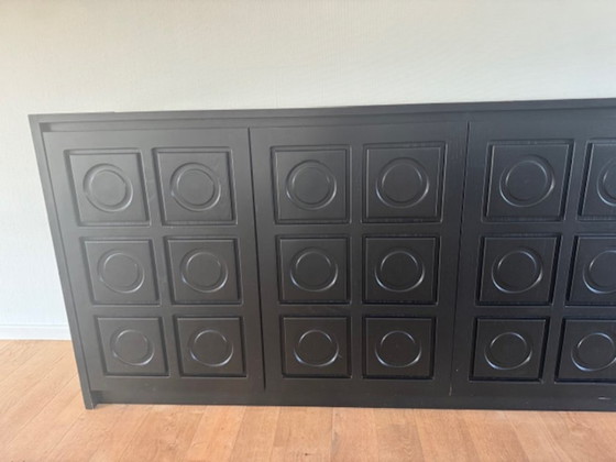 Image 1 of vintage black cabinet 1968 - 2 parts