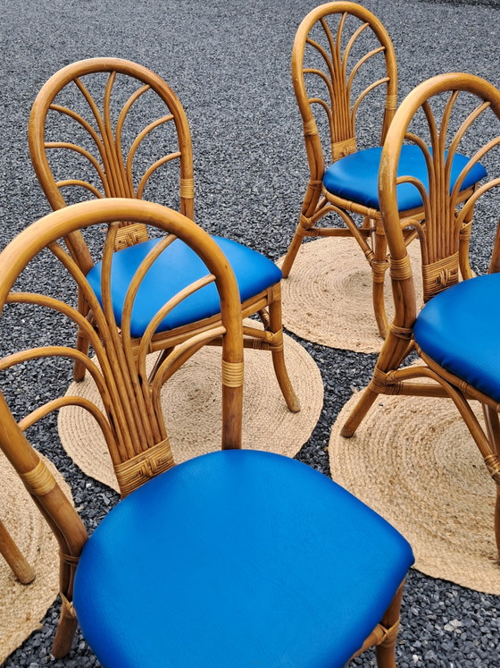 6 chaises bohèmes en rotin – Chaises de salle à manger, Bamboo (photo 11 of 14)