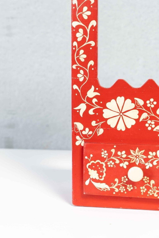 Hungarian spice rack - vintage charm in warm red