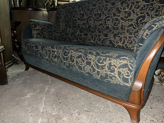 Image 1 of Cherry wood Art Nouveau bench