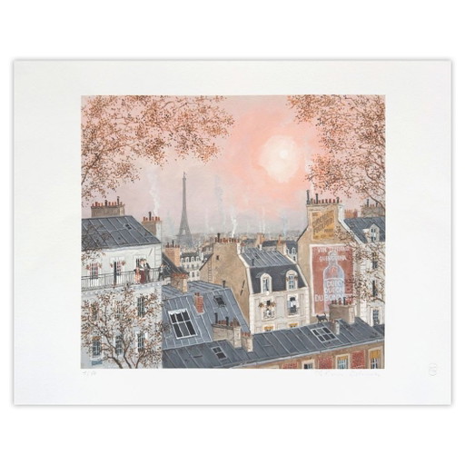 Fabienne DELACROIX París - Cielo rosa en invierno. Impresión de pigmento de archivo firmada, 2024.
